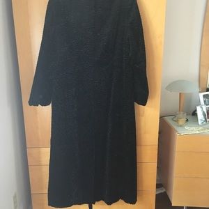 Faux Lambswool full length evening coat